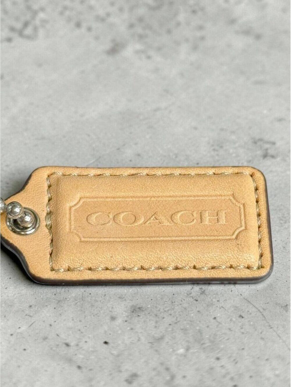 Coach Leather Hangtag Tan (2")